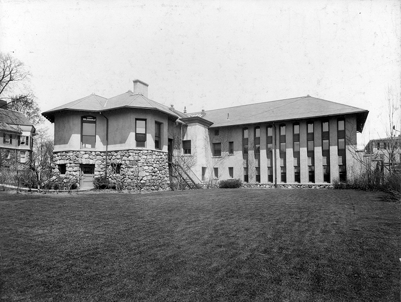1907 Rear view of Cary Memorial Library in Lexington, Massachusetts 1907 Rear view of Cary Memorial Library in Lexington, Massachusetts
