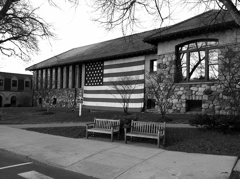 Flag on Library