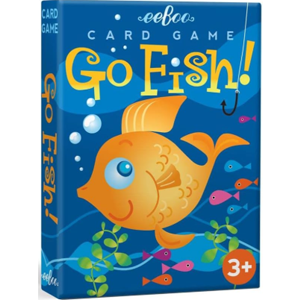 Orange fish on a blue background with colorful smaller fish nearby on box cover