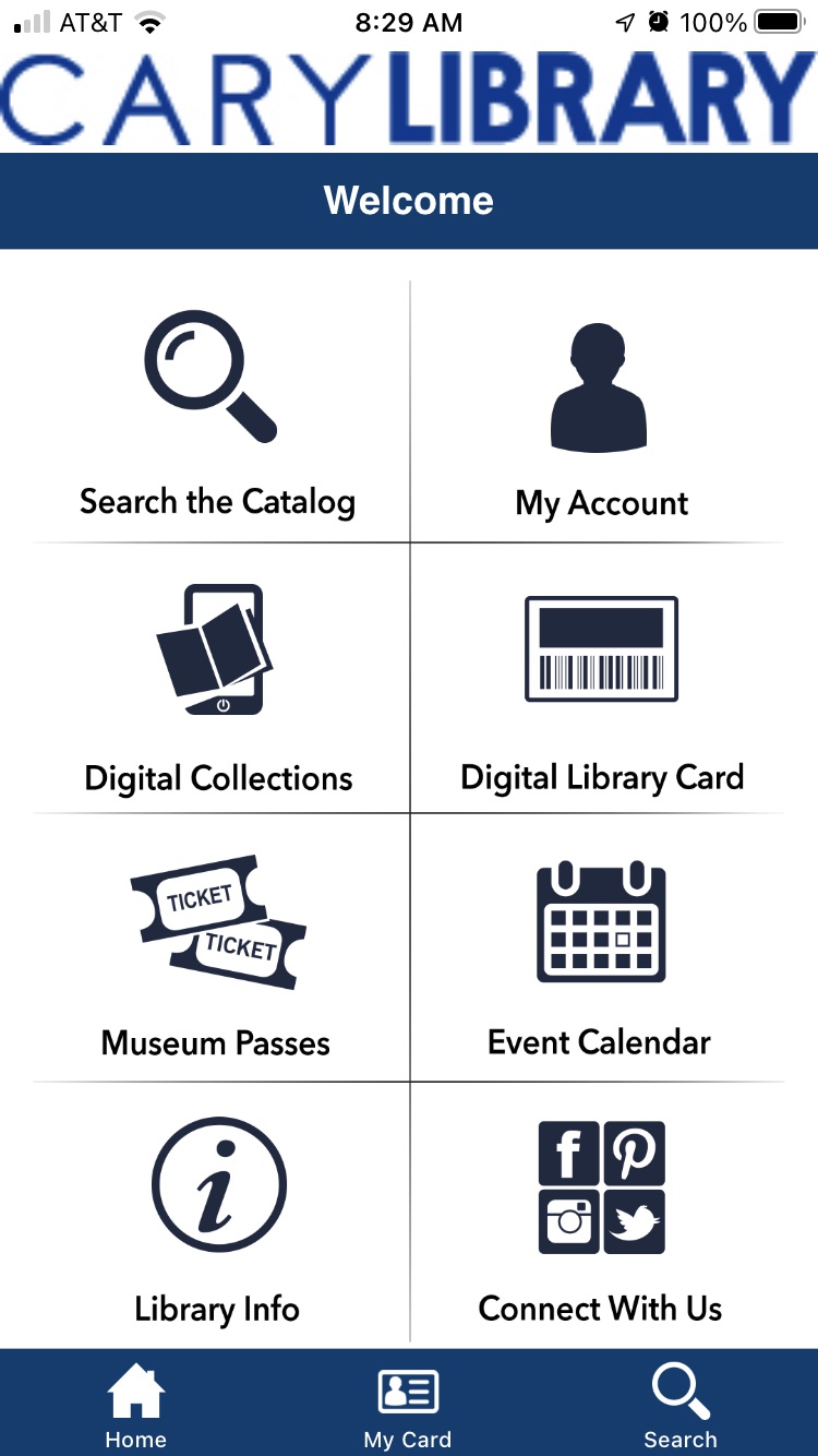 Minuteman Library Network Mobile App - Cary Library main screenshot