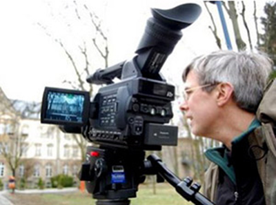 Photo of Rick Beyer filming