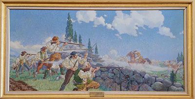 Painting of battle