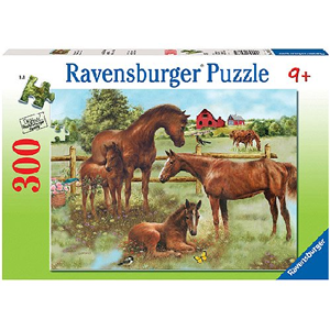 Ravensburger Puzzle box with horses.