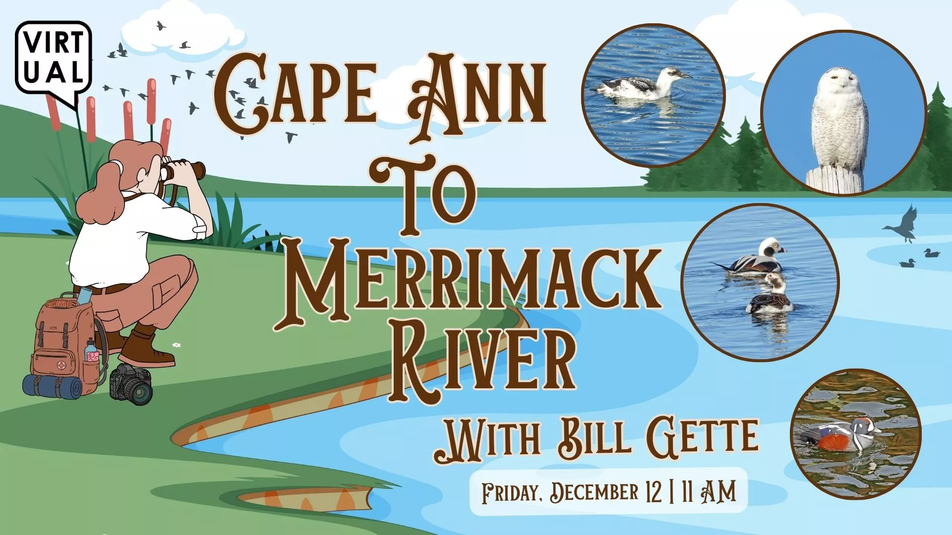 Fri Dec 12 at 11 AM - [VIRTUAL] Cape Ann to Merrimack River. With Bill Gette.