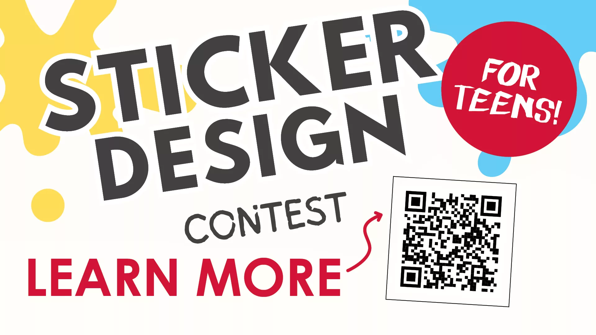 Sticker Design Contest. For Teens.